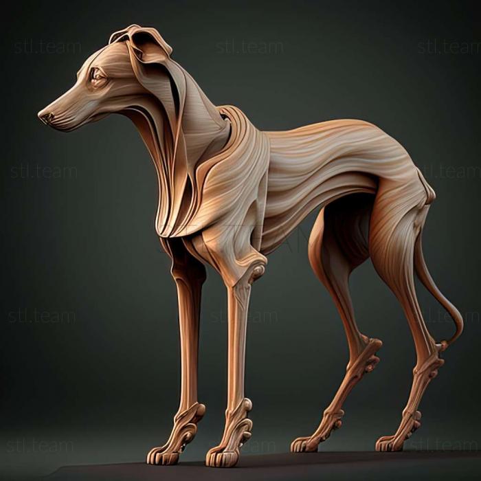 3D модель Борзая собака (STL)
